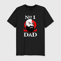 Мужская slim-футболка Dad Kratos