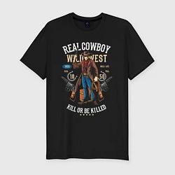 Футболка slim-fit Real Cowboy, цвет: черный