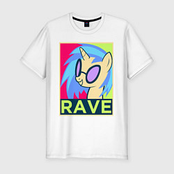 Мужская slim-футболка DJ Pon-3 RAVE