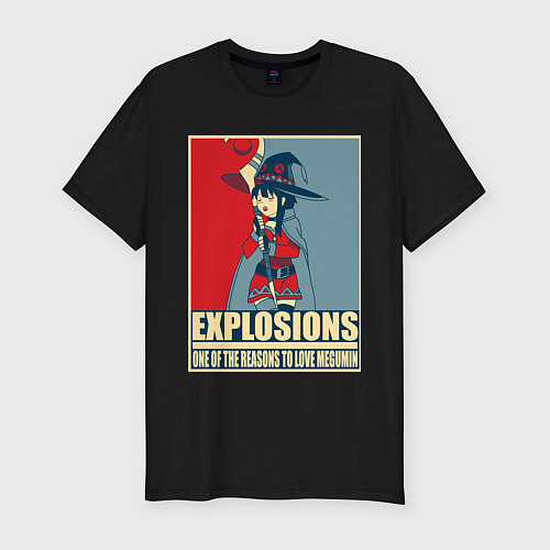 Мужская slim-футболка Мегумин / Черный – фото 1