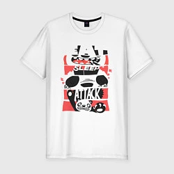 Мужская slim-футболка Жизнь панды