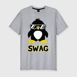 Футболка slim-fit SWAG Penguin, цвет: меланж