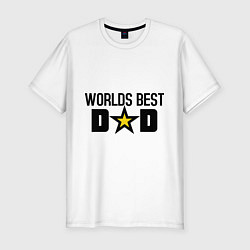 Футболка slim-fit Worlds Best Dad, цвет: белый