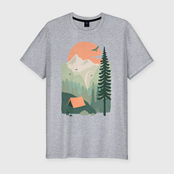 Футболка slim-fit Wood Adventure, цвет: меланж