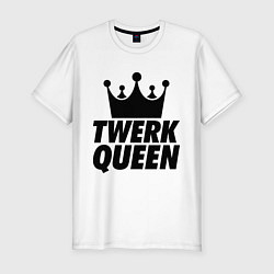 Футболка slim-fit Twerk Queen, цвет: белый