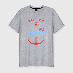 Мужская slim-футболка MATTISON яхт-клуб