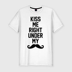 Футболка slim-fit Kiss me, цвет: белый