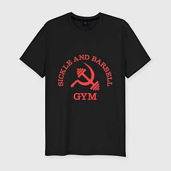 Мужская slim-футболка Sickle & Barbell: Gym