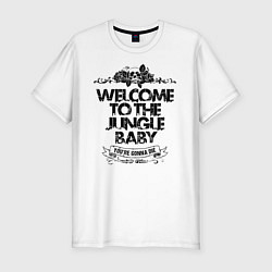 Футболка slim-fit Welcome to the Jungle, цвет: белый