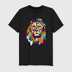 Футболка slim-fit Lion Art, цвет: черный