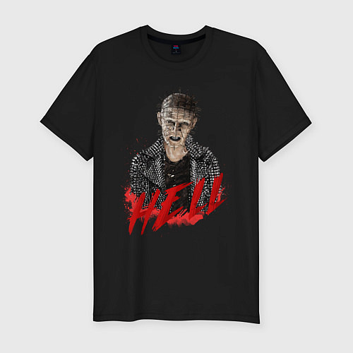 Мужская slim-футболка Hell Pinhead / Черный – фото 1