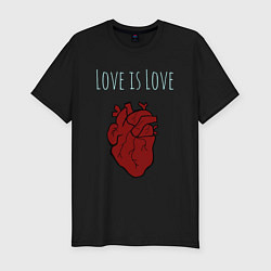 Футболка slim-fit Love Is Love, цвет: черный