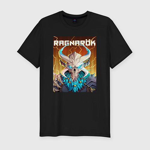 Мужская slim-футболка Fortnite: Ragnarok / Черный – фото 1
