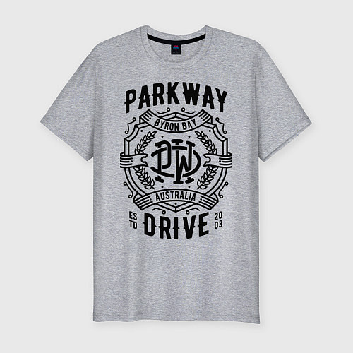 Мужская slim-футболка Parkway Drive: Australia / Меланж – фото 1