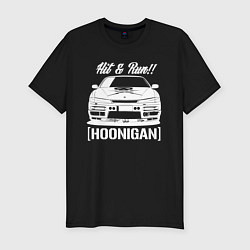 Мужская slim-футболка Nissan Silvia S14 Hoonigan