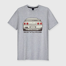 Мужская slim-футболка Nissan Skyline R32
