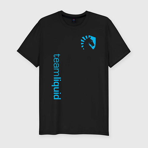 Мужская slim-футболка TEAM LIQUID / Черный – фото 1