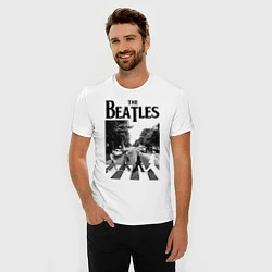 Футболка slim-fit The Beatles: Mono Abbey Road, цвет: белый — фото 2