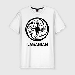 Футболка slim-fit Kasabian: Symbol, цвет: белый
