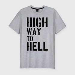 Футболка slim-fit High way to hell, цвет: меланж