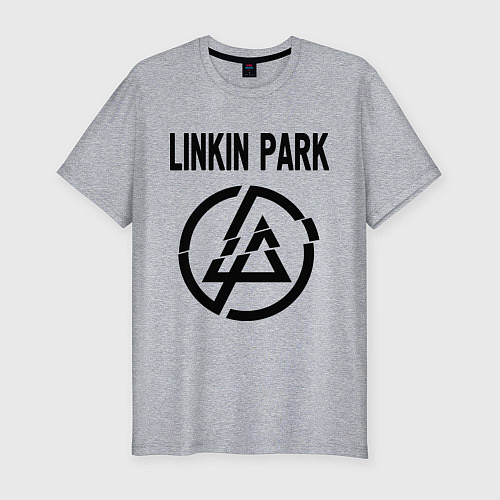 Мужская slim-футболка Linkin Park / Меланж – фото 1
