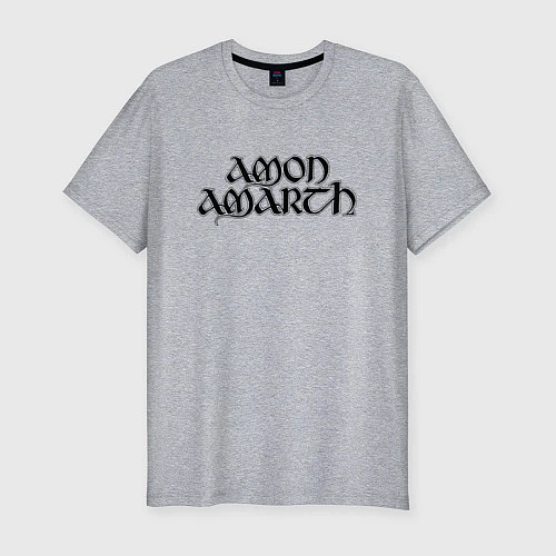 Мужская slim-футболка Amon Amarth / Меланж – фото 1