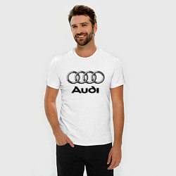 Футболка slim-fit AUDI, цвет: белый — фото 2