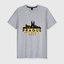Мужская slim-футболка Прага - Чехия