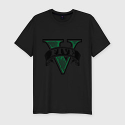 Футболка slim-fit GTA V: Logo, цвет: черный