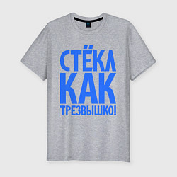 Футболка slim-fit Стёкл как трезвышко!, цвет: меланж