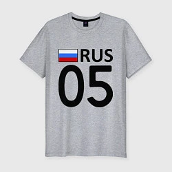 Футболка slim-fit RUS 05, цвет: меланж