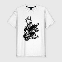 Мужская slim-футболка Punks not dead - motto