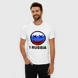 Футболка slim-fit I russia, цвет: белый — фото 2