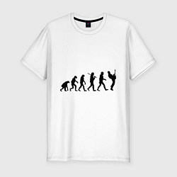 Мужская slim-футболка Эволюция рока