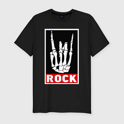 Мужская slim-футболка Rock Undead / Черный – фото 1