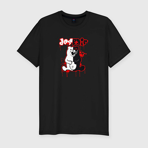 Мужская slim-футболка MONOKUMA / Черный – фото 1