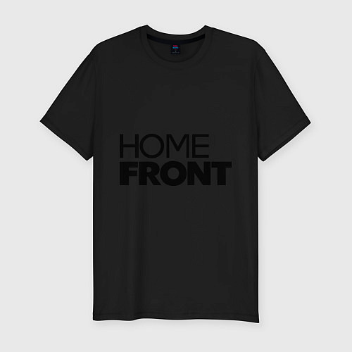 Мужская slim-футболка Home front / Черный – фото 1