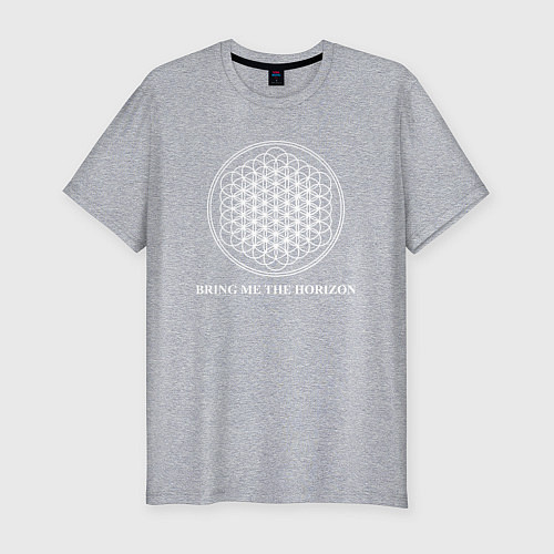 Мужская slim-футболка BRING ME THE HORIZON / Меланж – фото 1