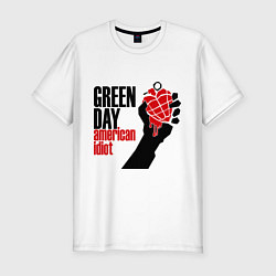 Футболка slim-fit Green Day: American idiot, цвет: белый