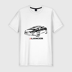 Футболка slim-fit Mitsubishi lancer, цвет: белый