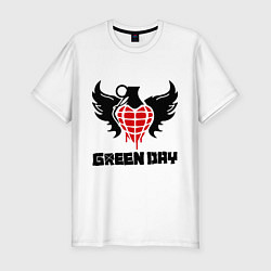 Мужская slim-футболка Green Day: Wings