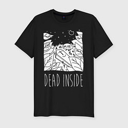 Футболка slim-fit Dead Inside, цвет: черный