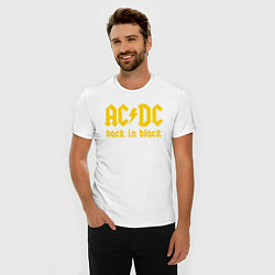 Футболка slim-fit ACDC BACK IN BLACK, цвет: белый — фото 2