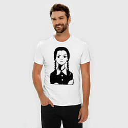 Футболка slim-fit Wednesday Addams, цвет: белый — фото 2