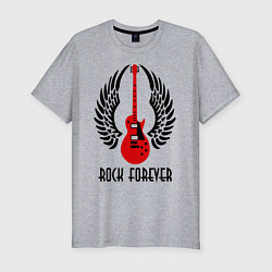 Мужская slim-футболка Rock forever