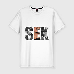 Футболка slim-fit Sex Only, цвет: белый