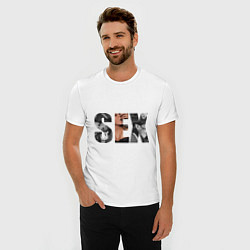 Футболка slim-fit Sex Only, цвет: белый — фото 2