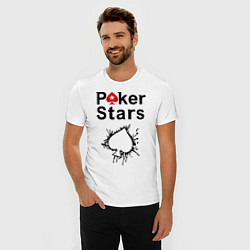Футболка slim-fit Poker Stars, цвет: белый — фото 2