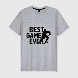 Футболка slim-fit Hockey - best game, цвет: меланж