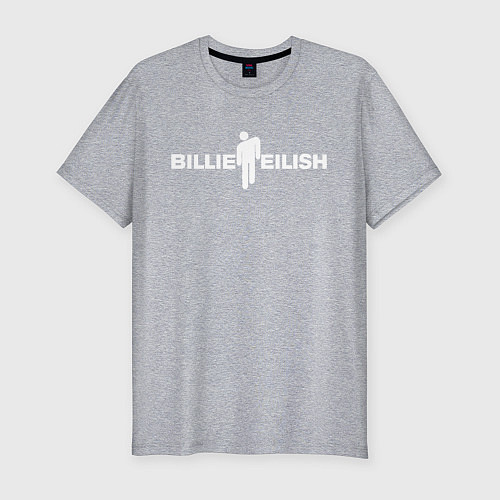 Мужская slim-футболка BILLIE EILISH: Black Fashion / Меланж – фото 1